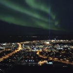 Aurora Drone Over Reykjavik Night ID: 97652299